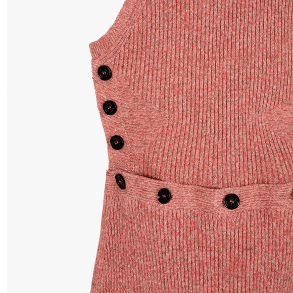 Zara SRPLS Ribbed Button Knit Dress - Picture 8 of 13